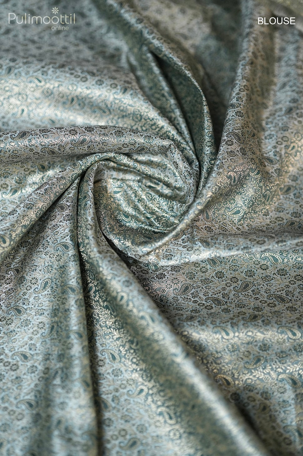 Green Colour Semi Chanderi Fancy Saree