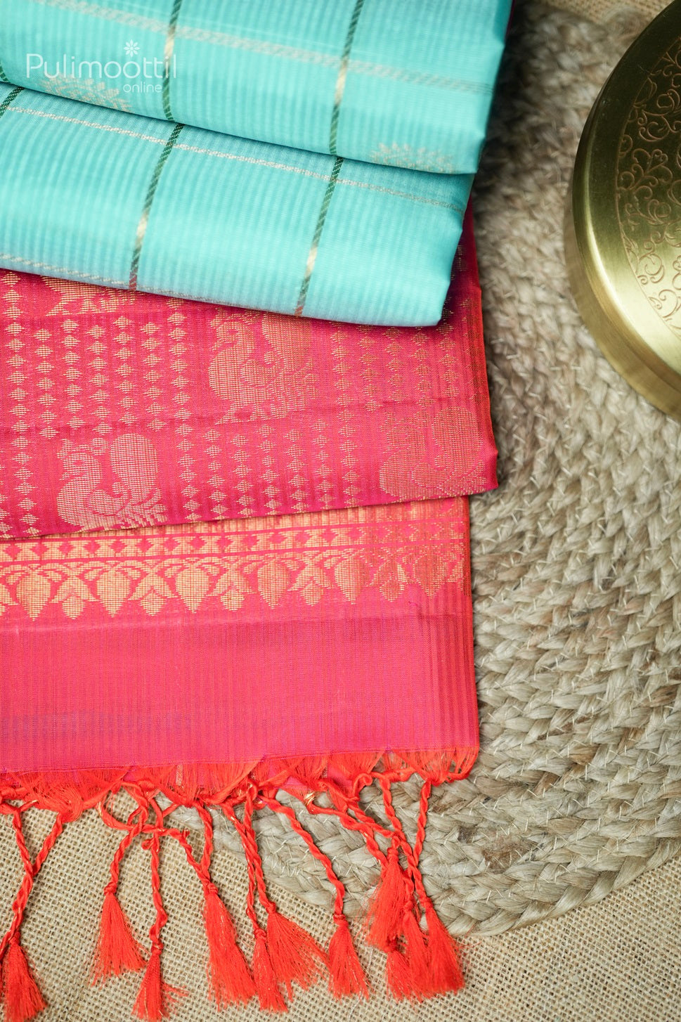 Light Sky Blue Colour Kanchipuram Soft Silk Saree