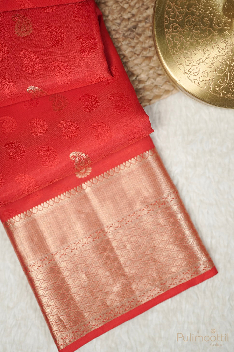Red Colour Kanchipuram Soft Silk Saree