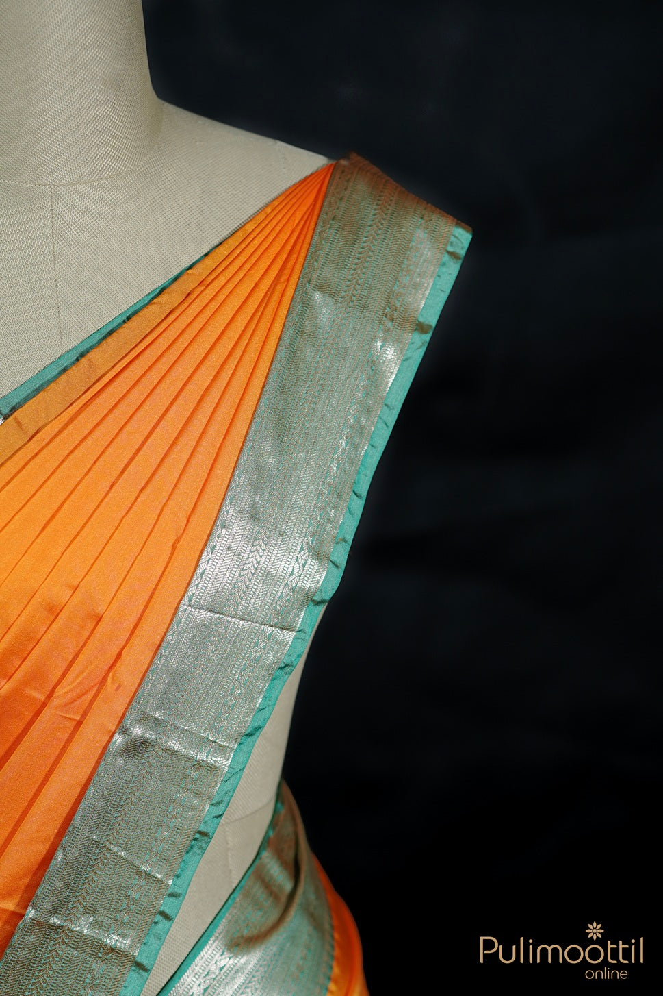 Yellowish Orange Colour Arni Silk Saree.
