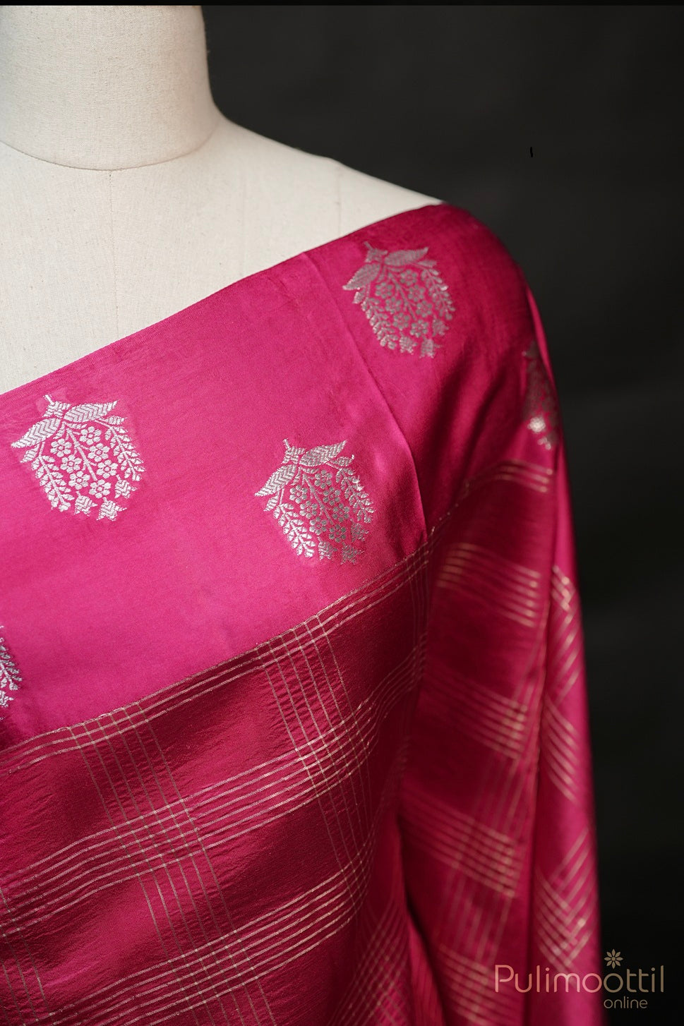 Pink Colour Mango Silk Saree.
