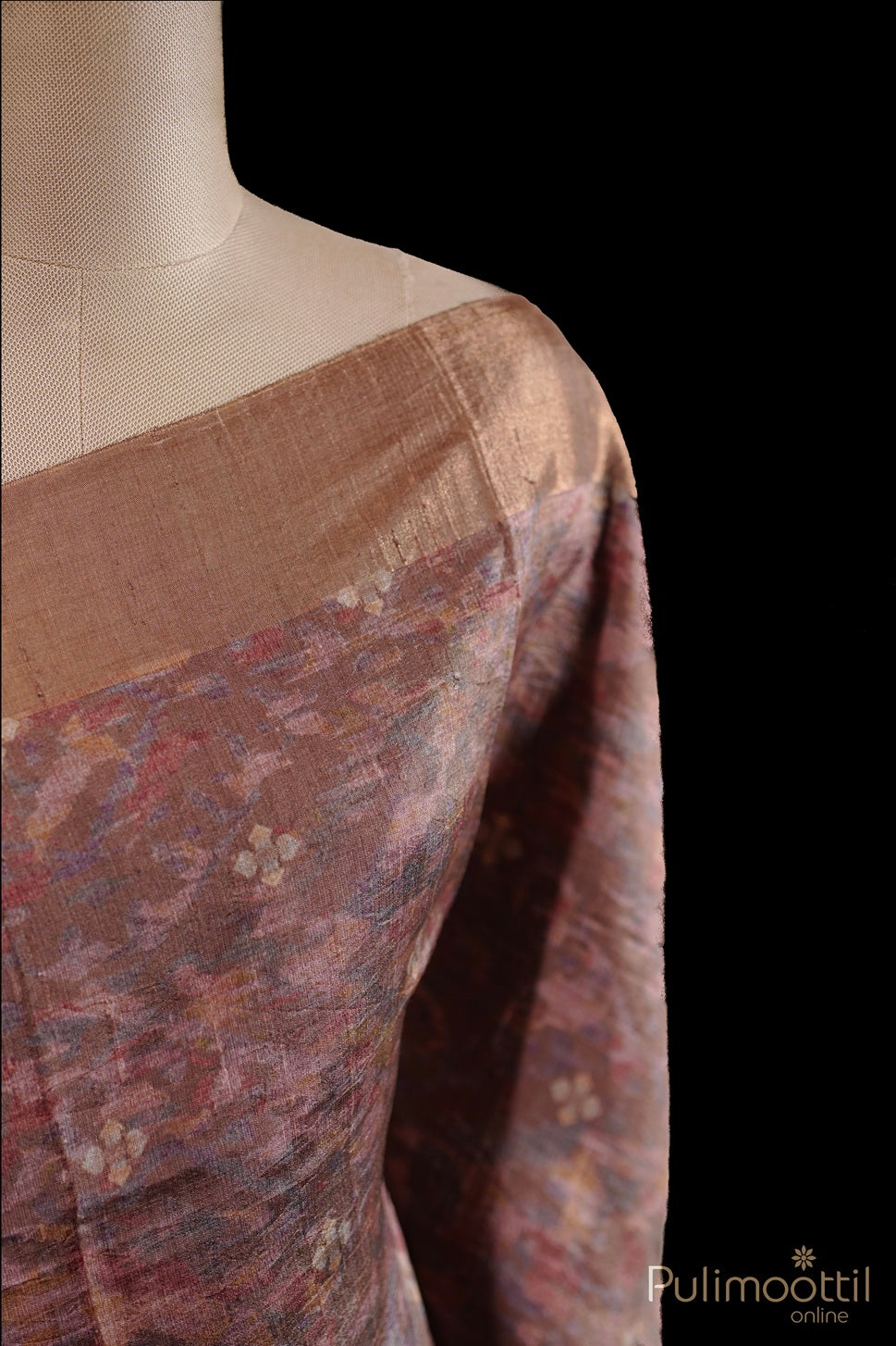 Chikoo Colour Jute Silk Saree.