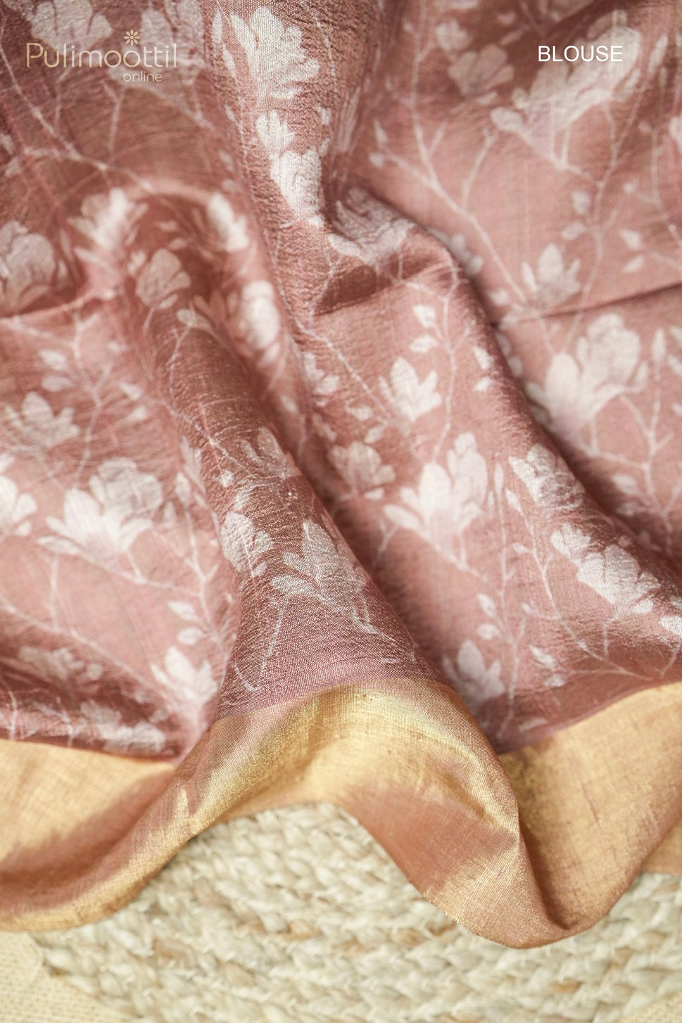 Dark Chikoo Shade Jute Silk Saree