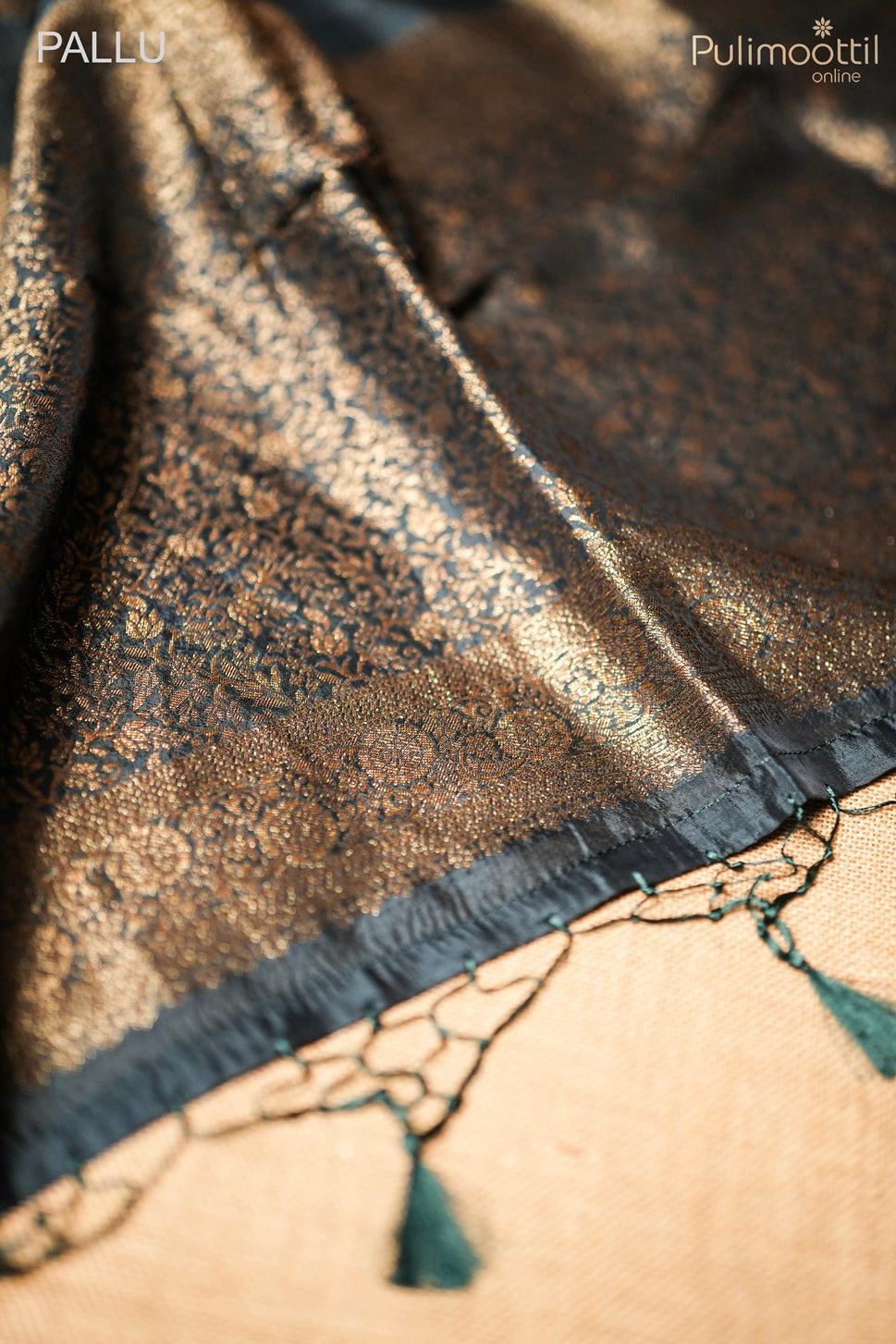 Kerosene blue color Banarasi saree