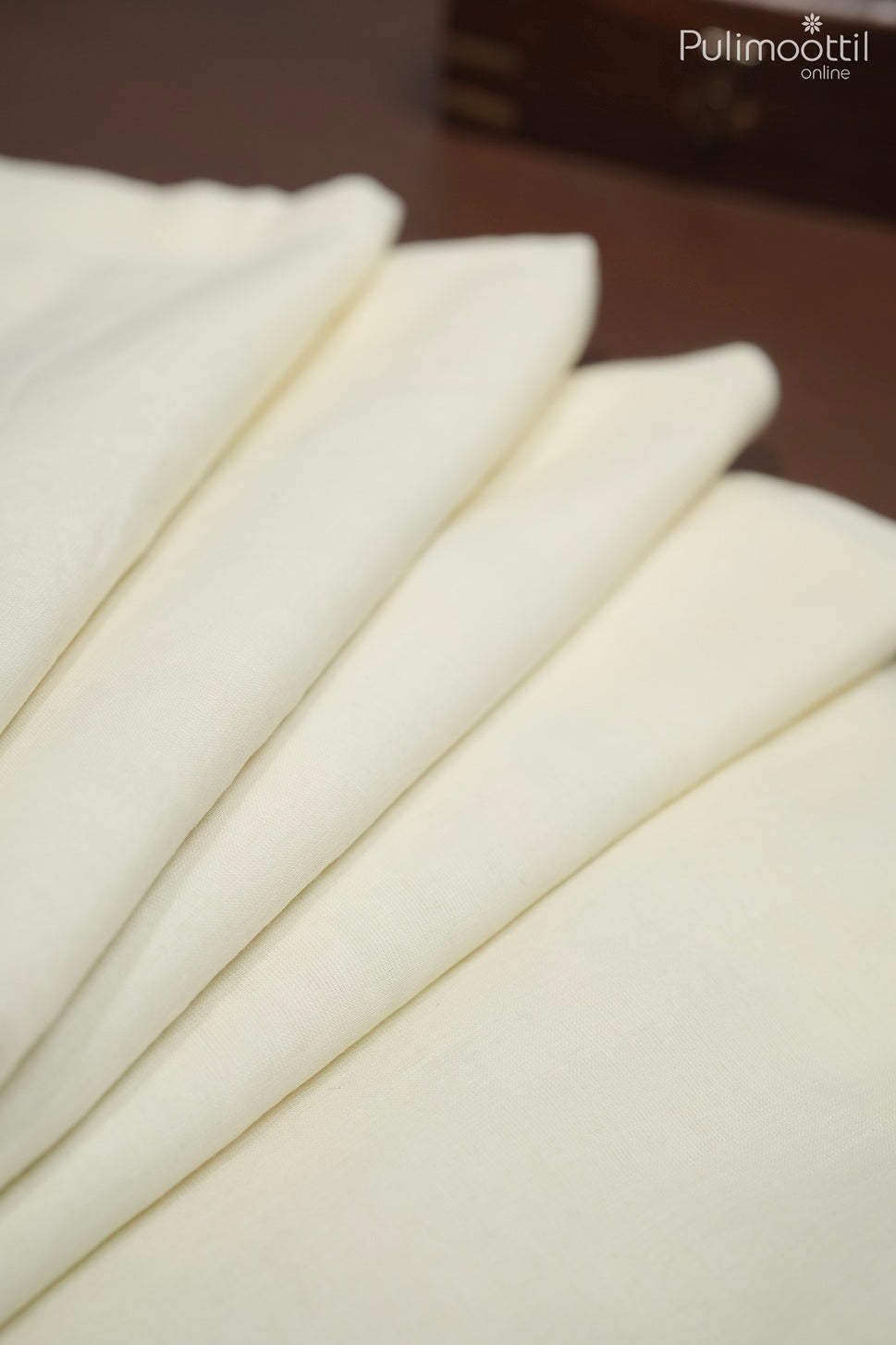 Off-white color Mul Cotton saree