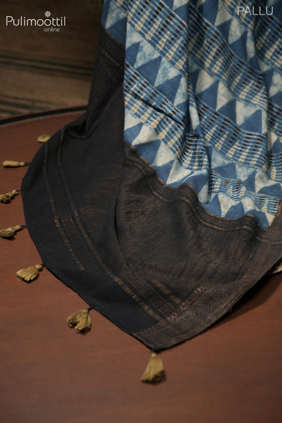 Sandal colour Chanderi saree