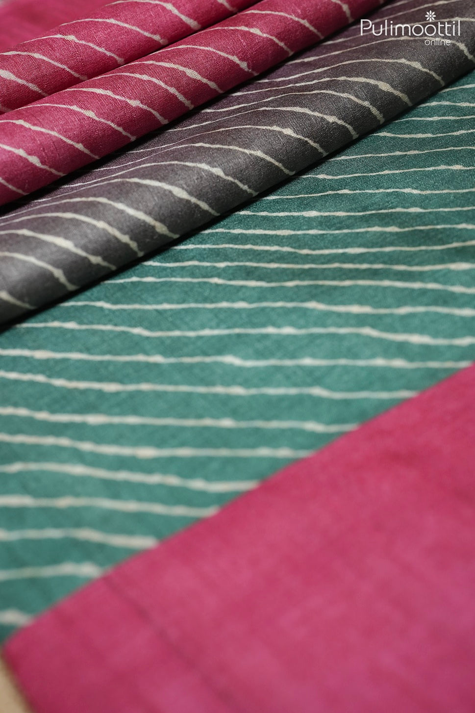 Multi color Tussar silk saree