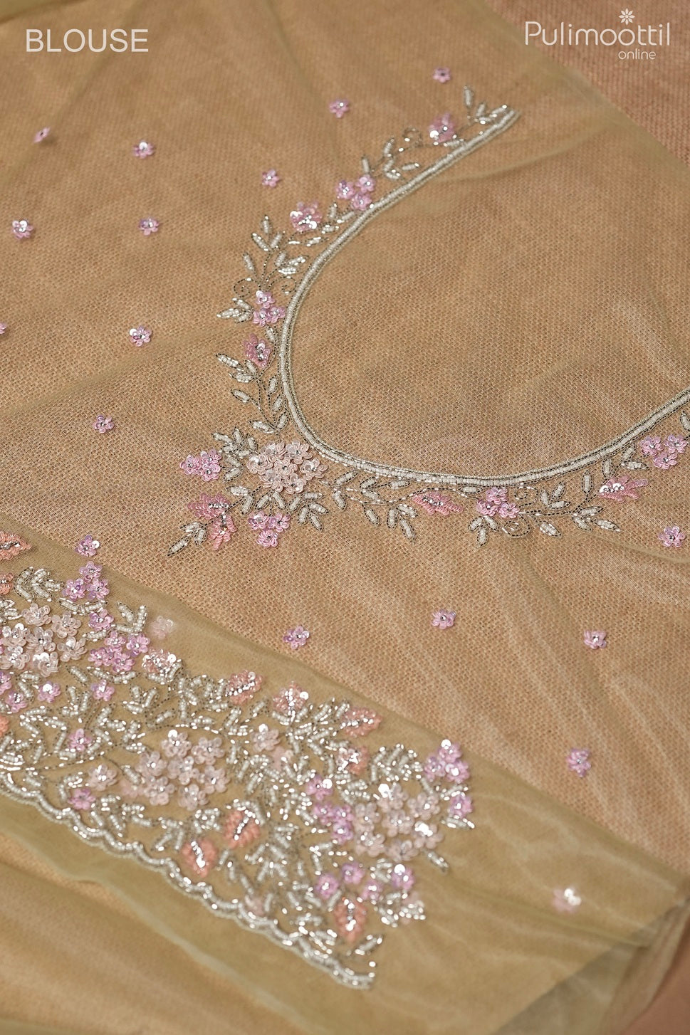 Light olive color net saree