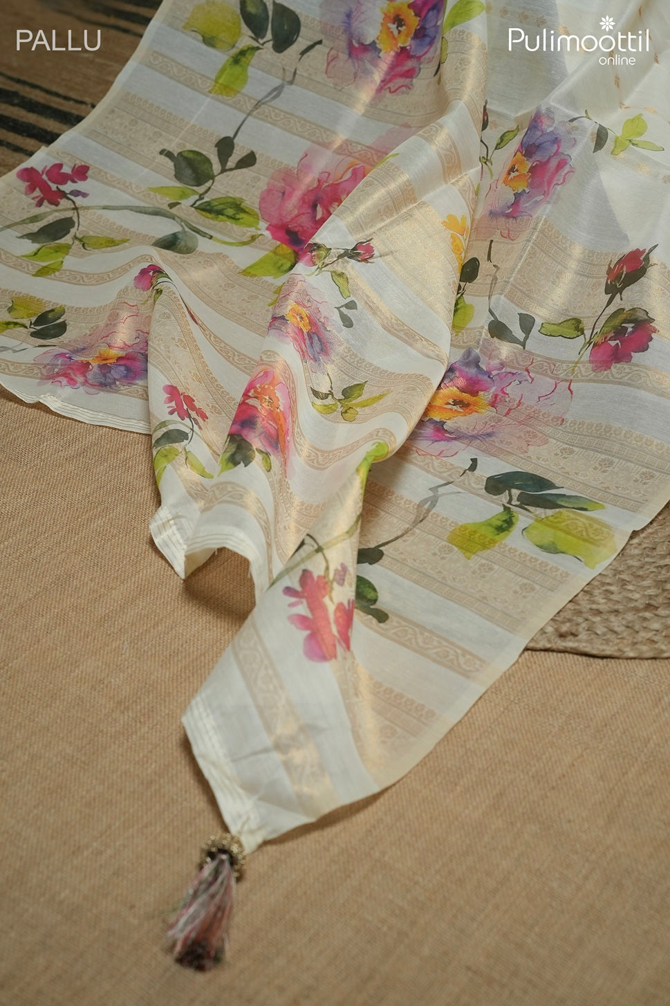 Off-white color traditional fancy saree