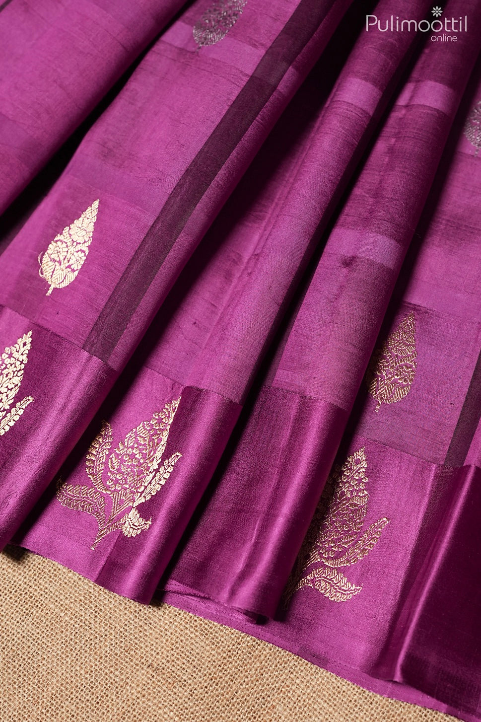 Magenta color Mango silk saree