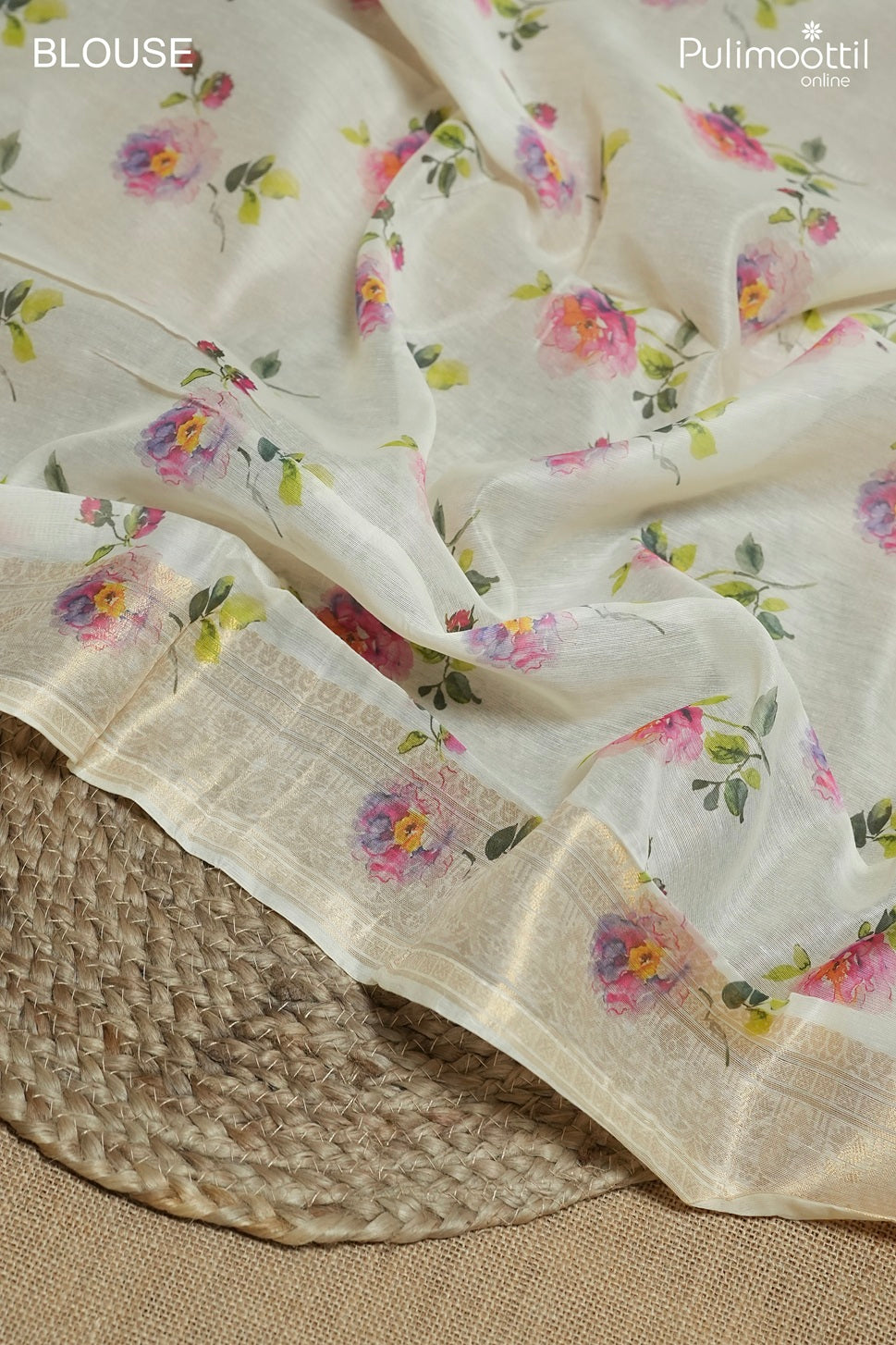 Off-white color traditional fancy saree