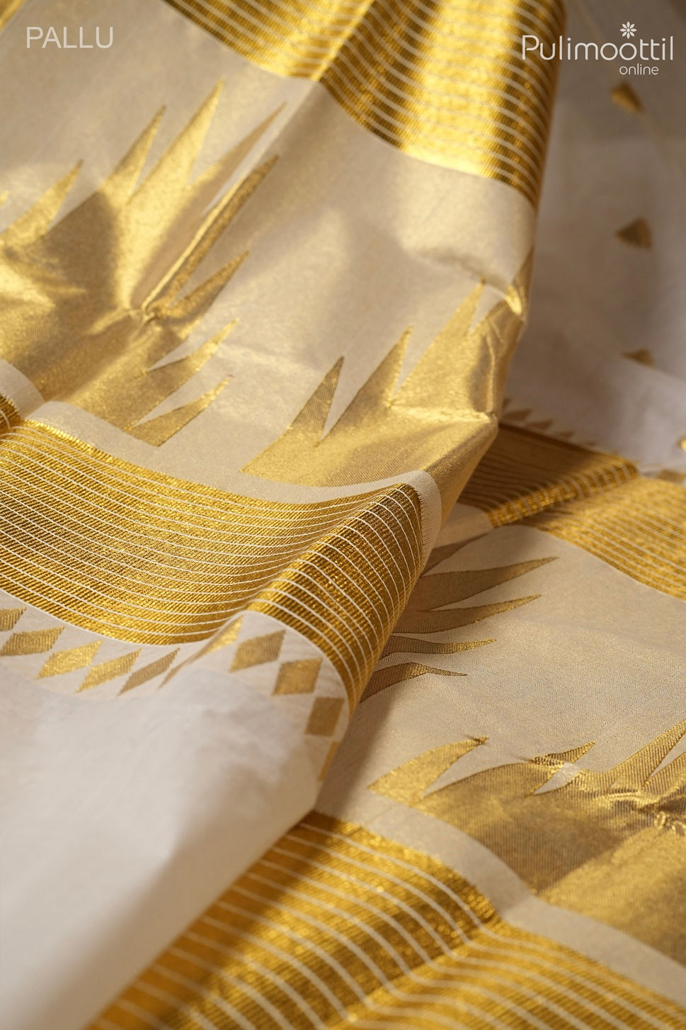 Kerala traditional golden tissue set saree
