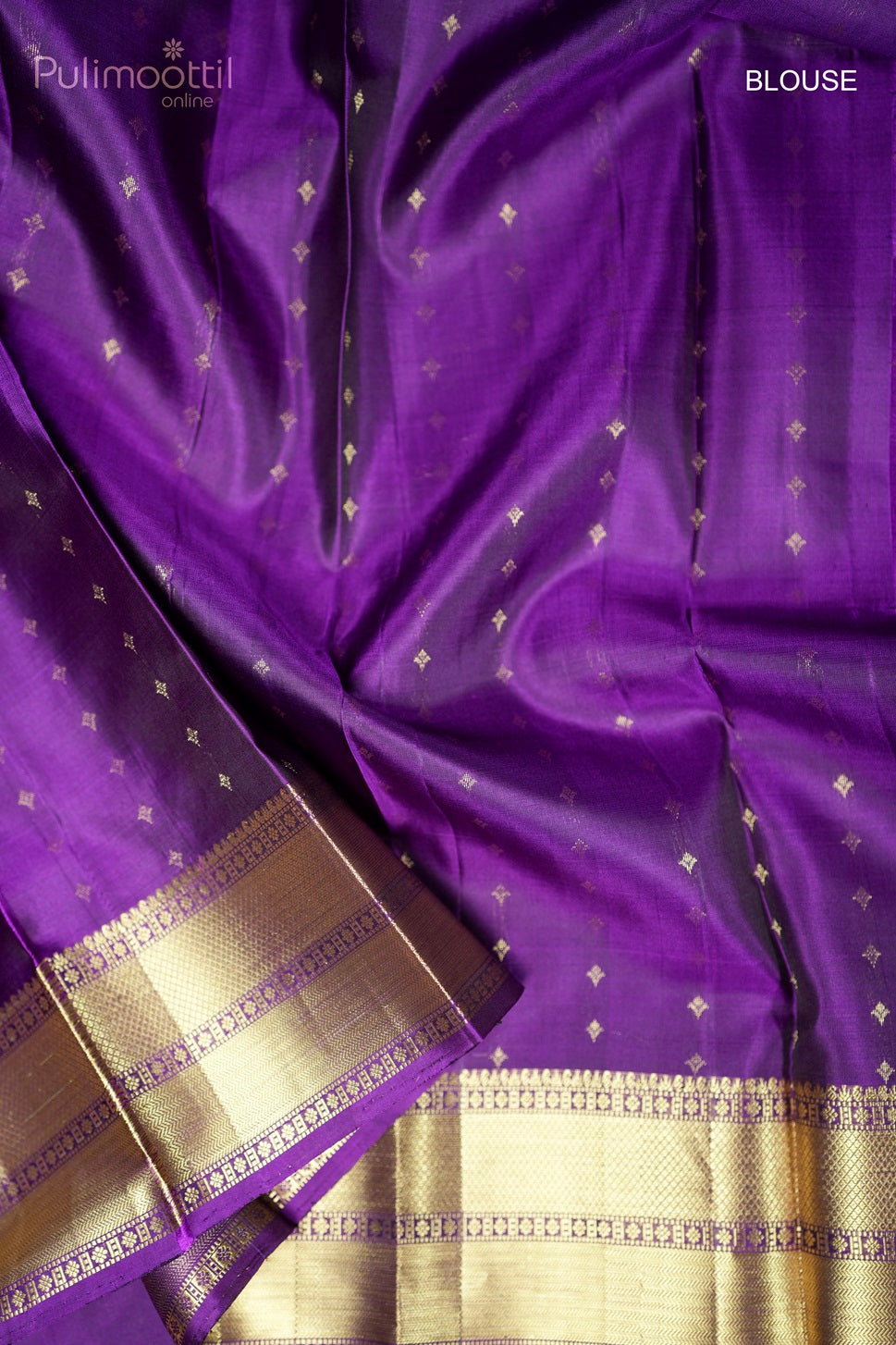 Violet Colour Kanchipuram Designer Saree