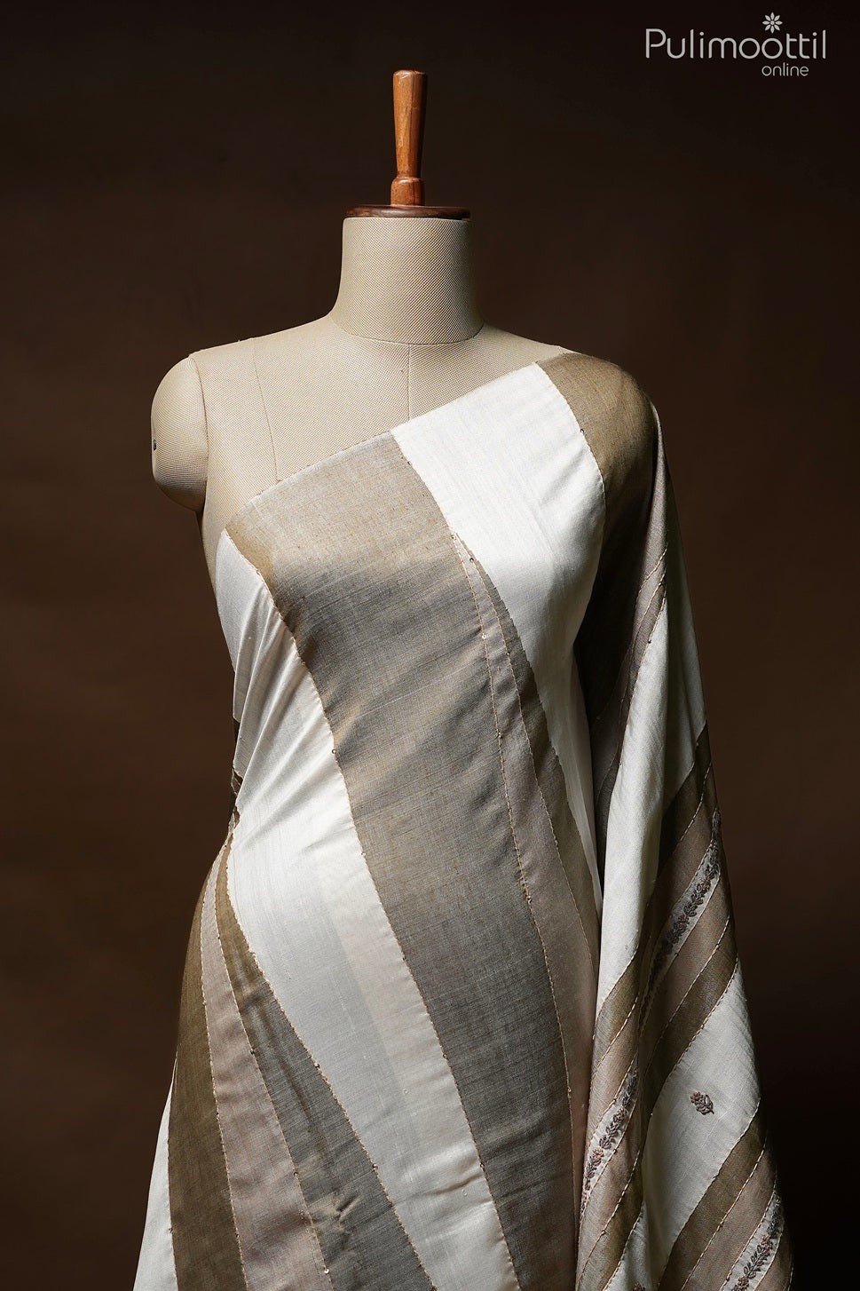 Multicolor jute silk saree