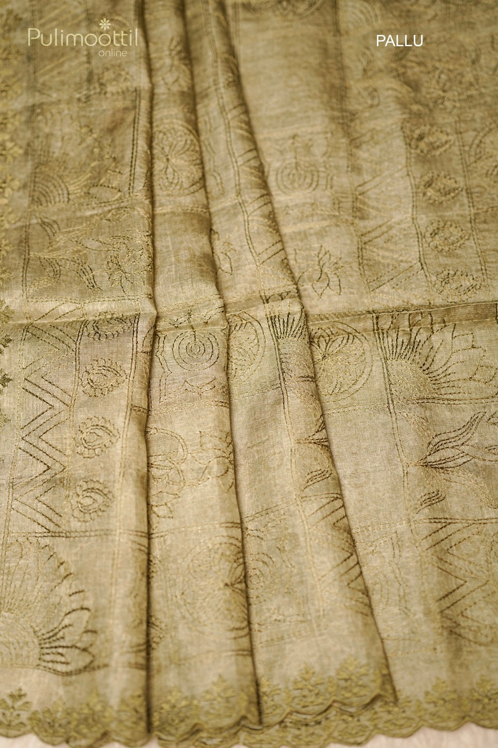 Pastel Pistah Green Colour Tussar Silk Saree