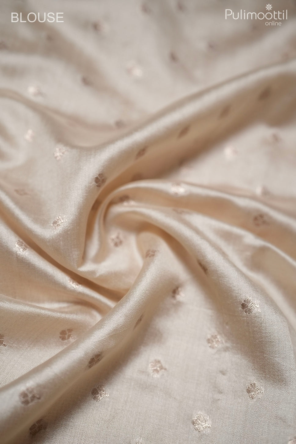 Ivory color organza saree