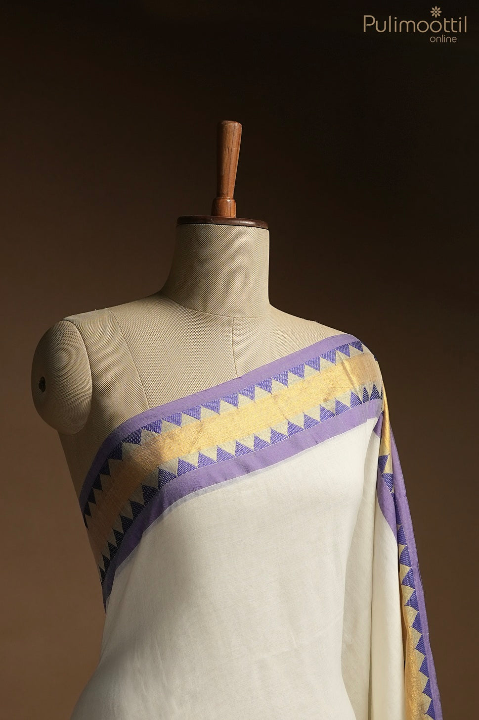 Off-white colour Mul Cotton saree