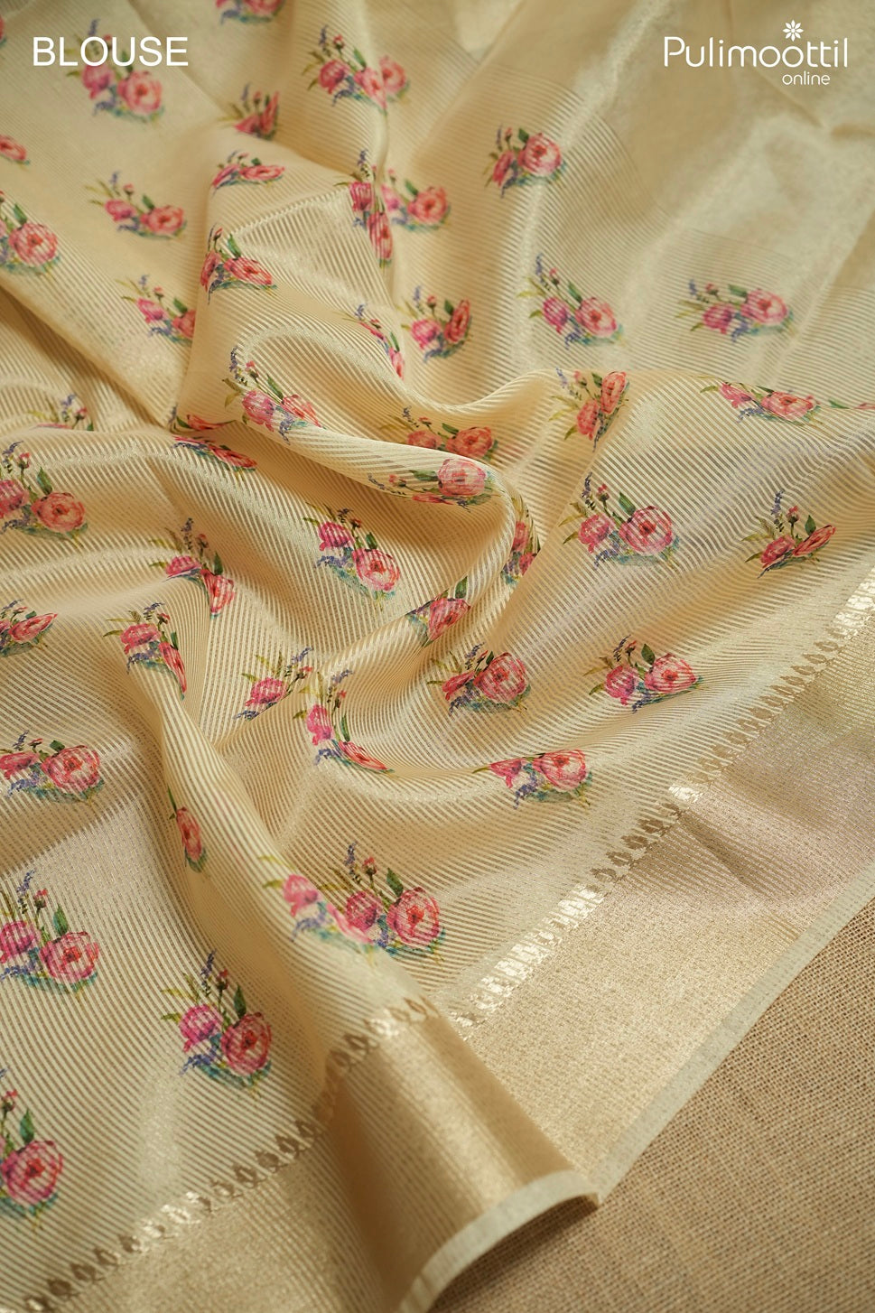 Golden tissue traditional fancy saree