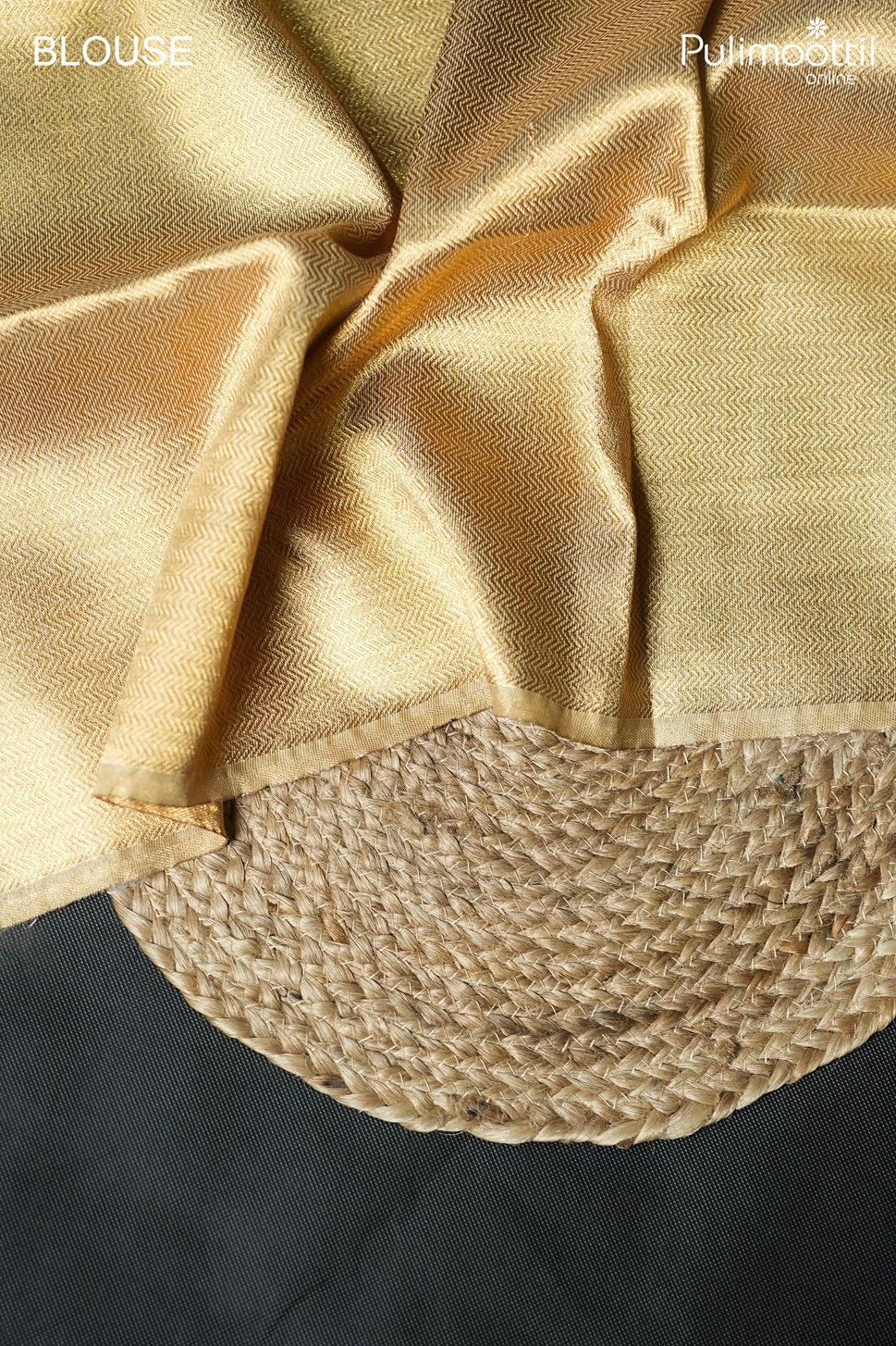 Golden tissue fancy saree