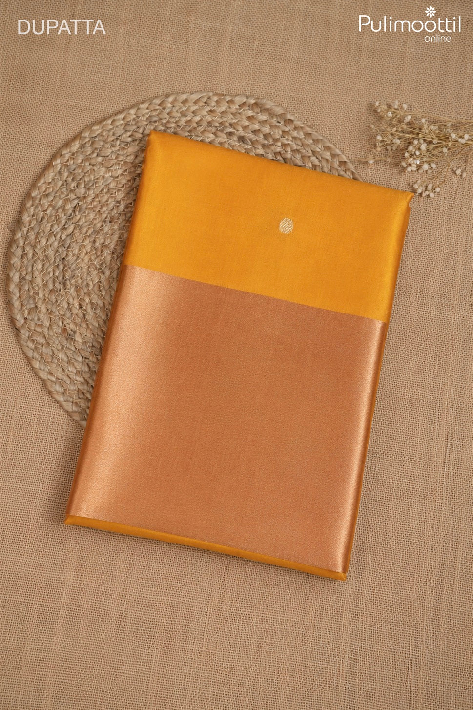 GOLDEN YELLOW PURE SILK UNSTITCHED SALWAR SET