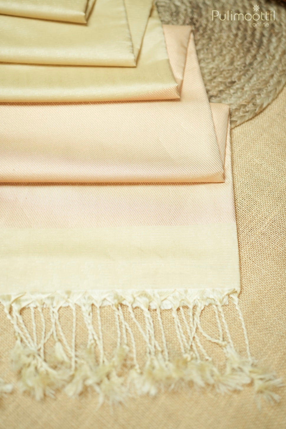 Sandal Colour Semi Silk Saree