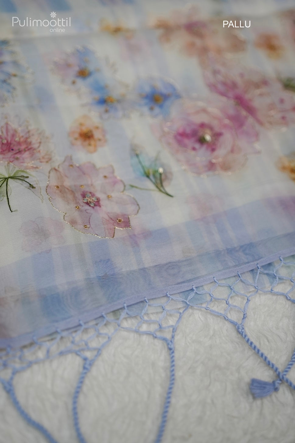 Multicolour Organza Fancy Saree