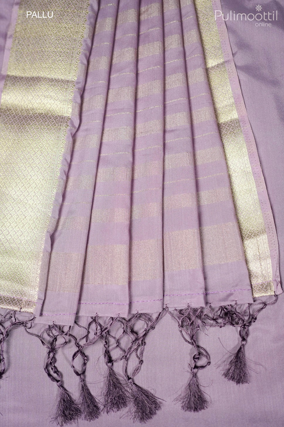 Lavender Colour Georgette Banarasi Saree