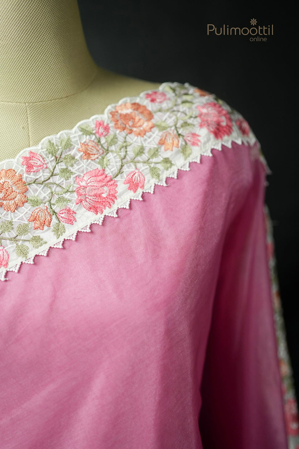 Pastel Pink Colour Organza Fancy Saree