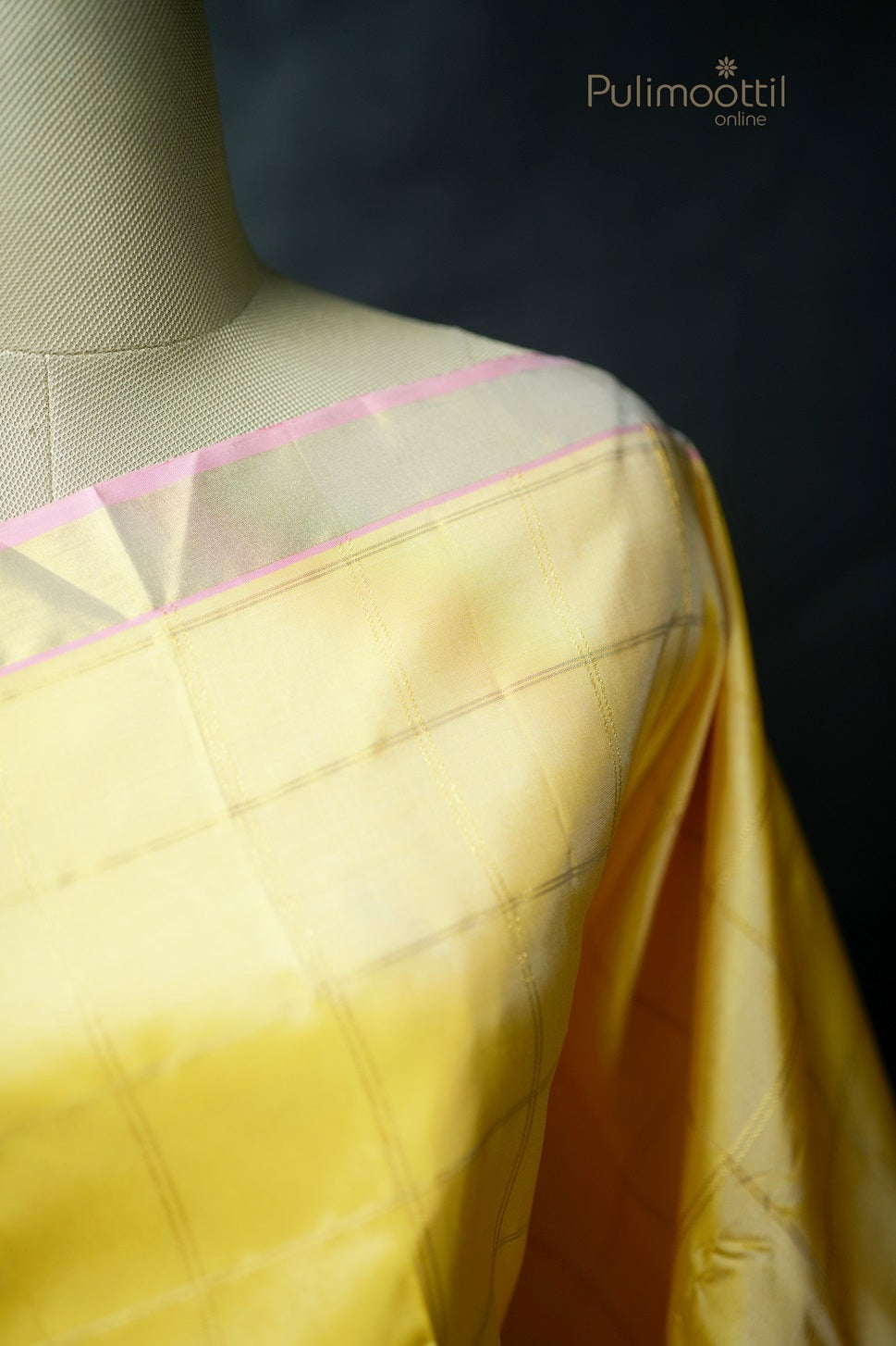 Yellow Colour Kanchipuram Designer Saree