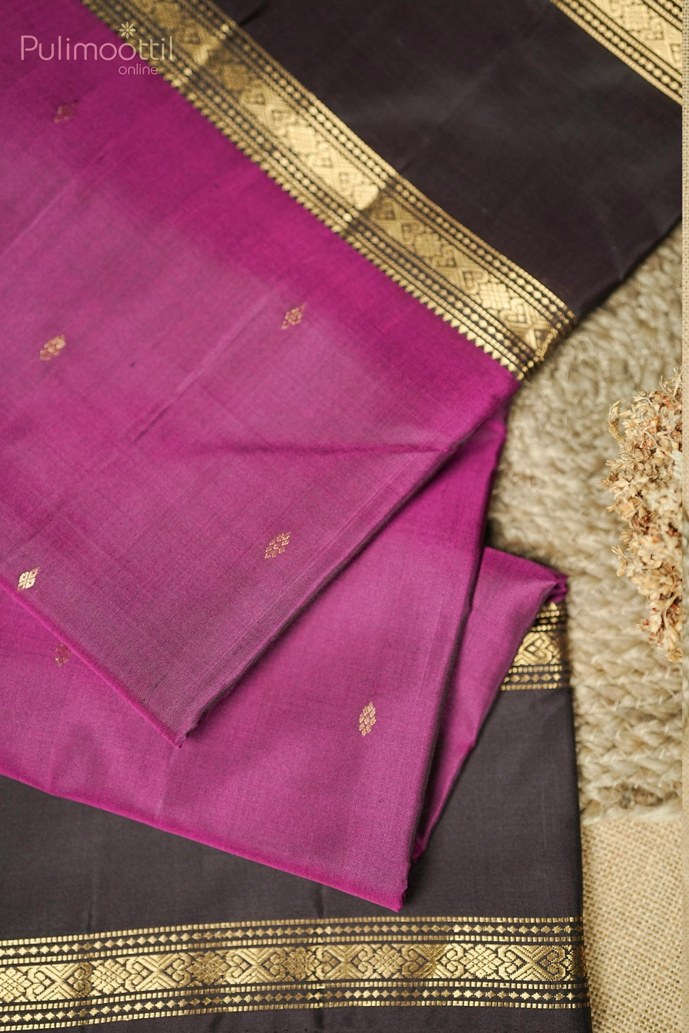 Dark Pink Colour Kanchipuram Soft Silk Saree