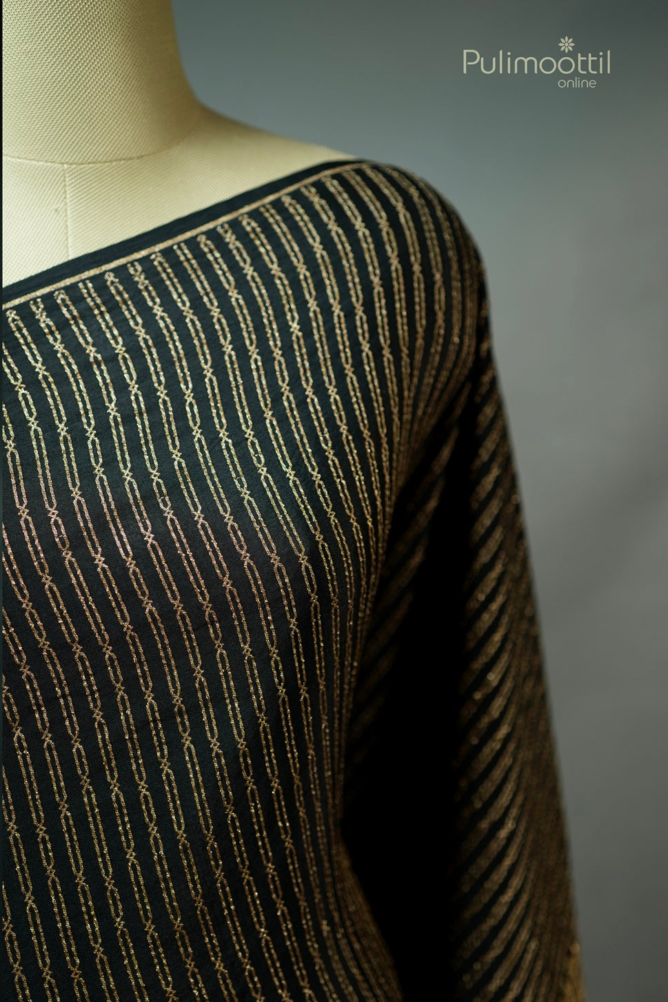 Black Colour Georgette Banarasi Saree