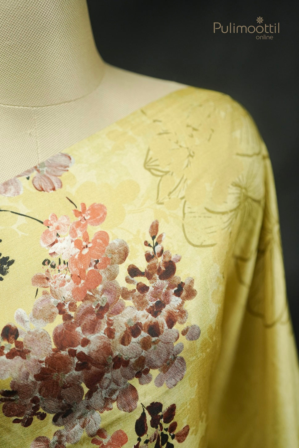 Soft Olive Green Colour Digital Print Tussar Silk Saree