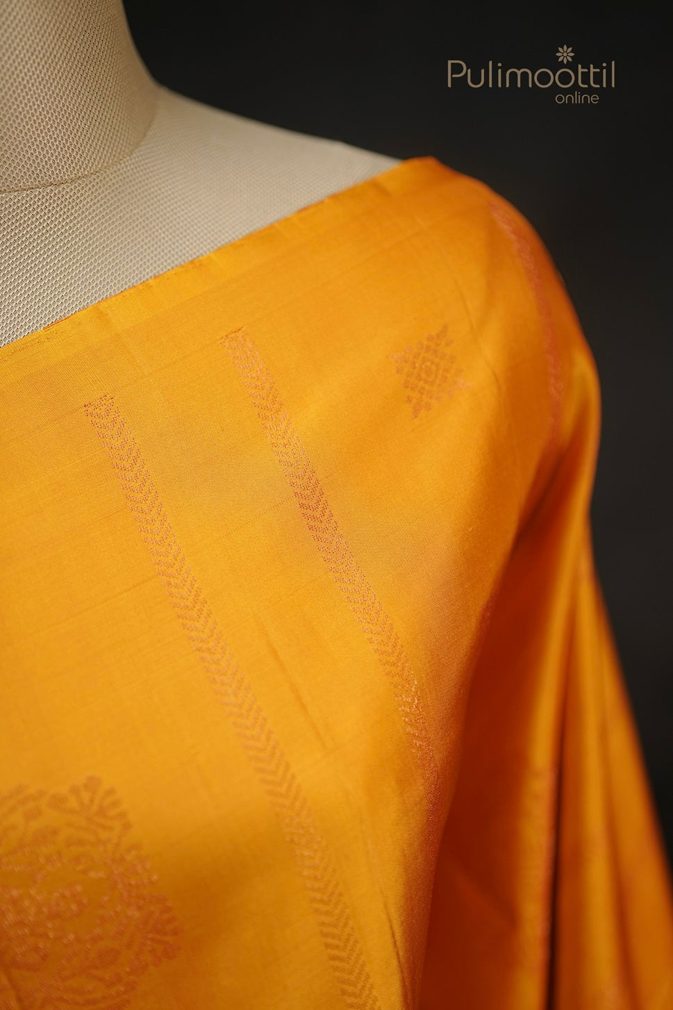 Beautiful Mustard Yellow Colour Kanchipuram Soft Silk Saree