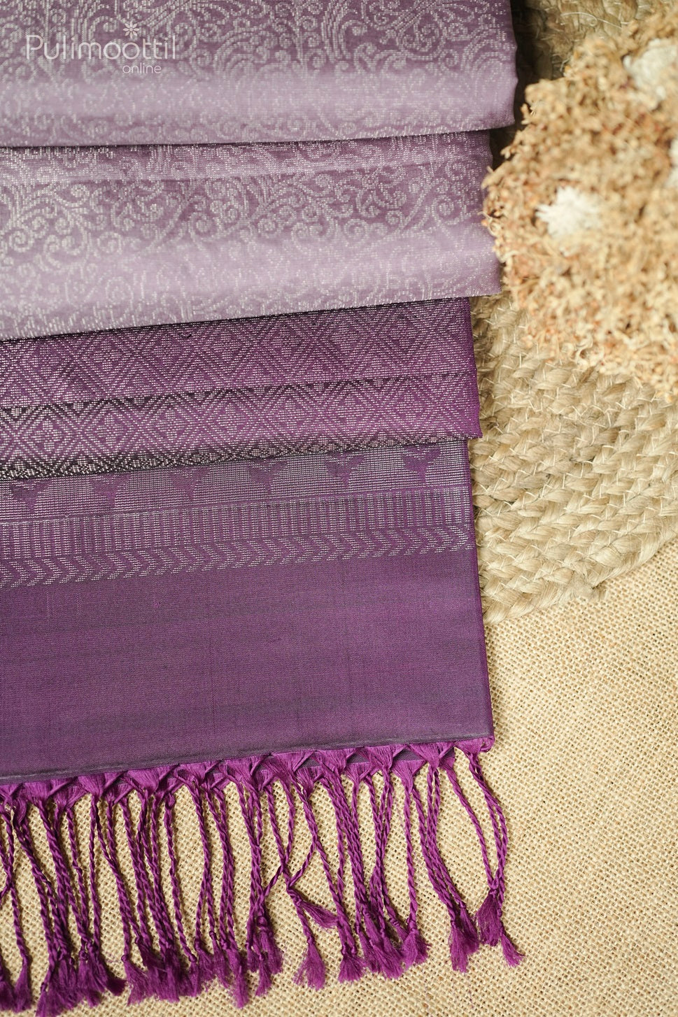 Pastel Lavender Colour Kanchipuram Designer Saree