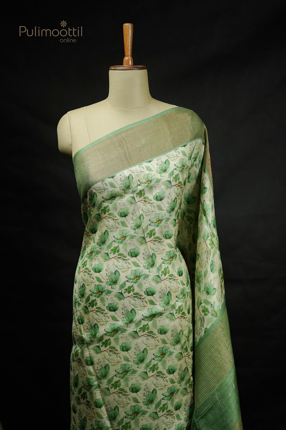 Cream Colour Tussar Silk Saree