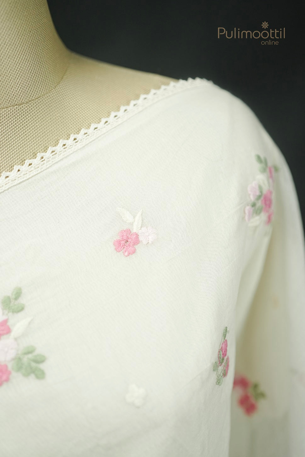 Cream Colour Chanderi Cotton Fancy Saree