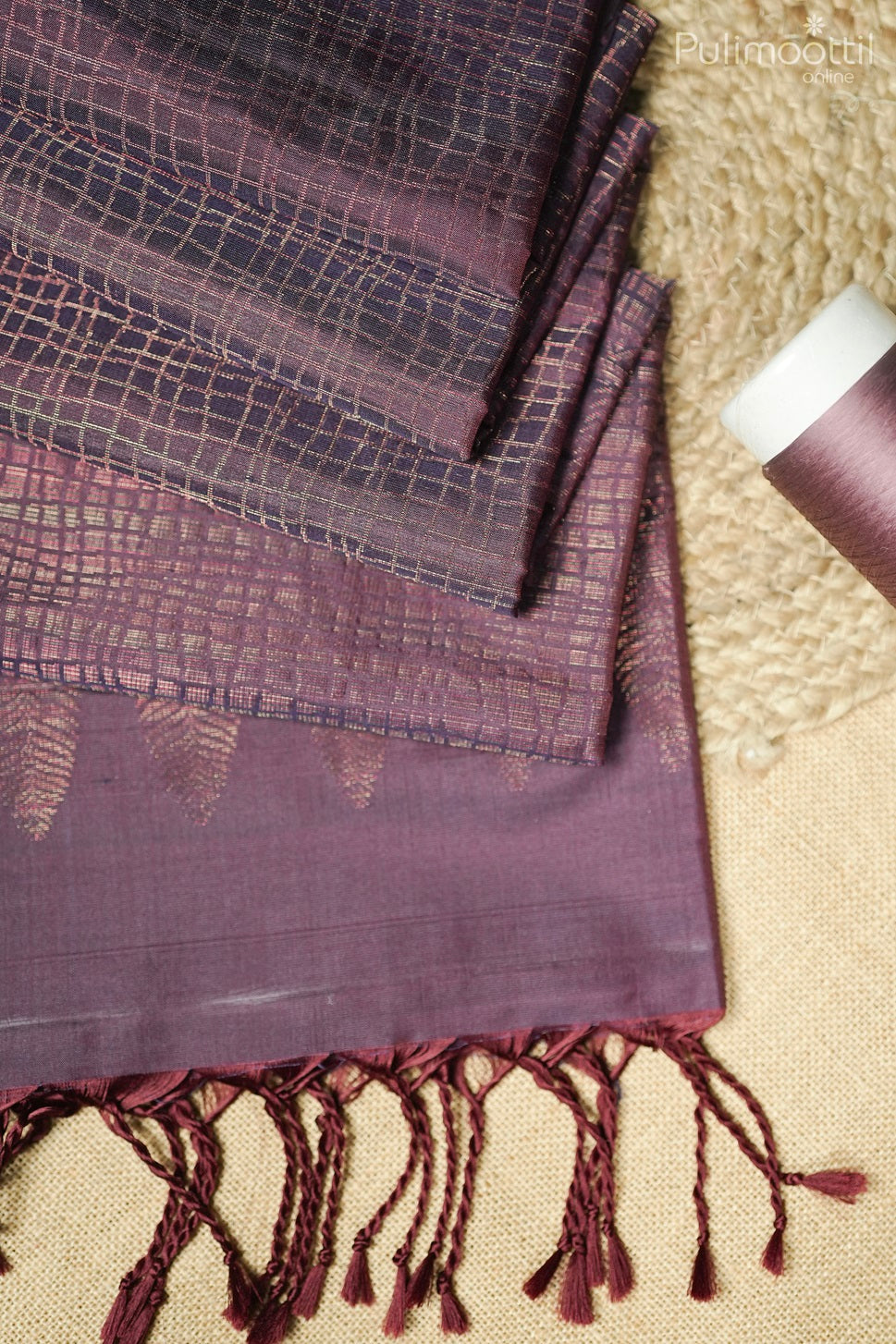 Purple Colour Kanchipuram Designer Saree