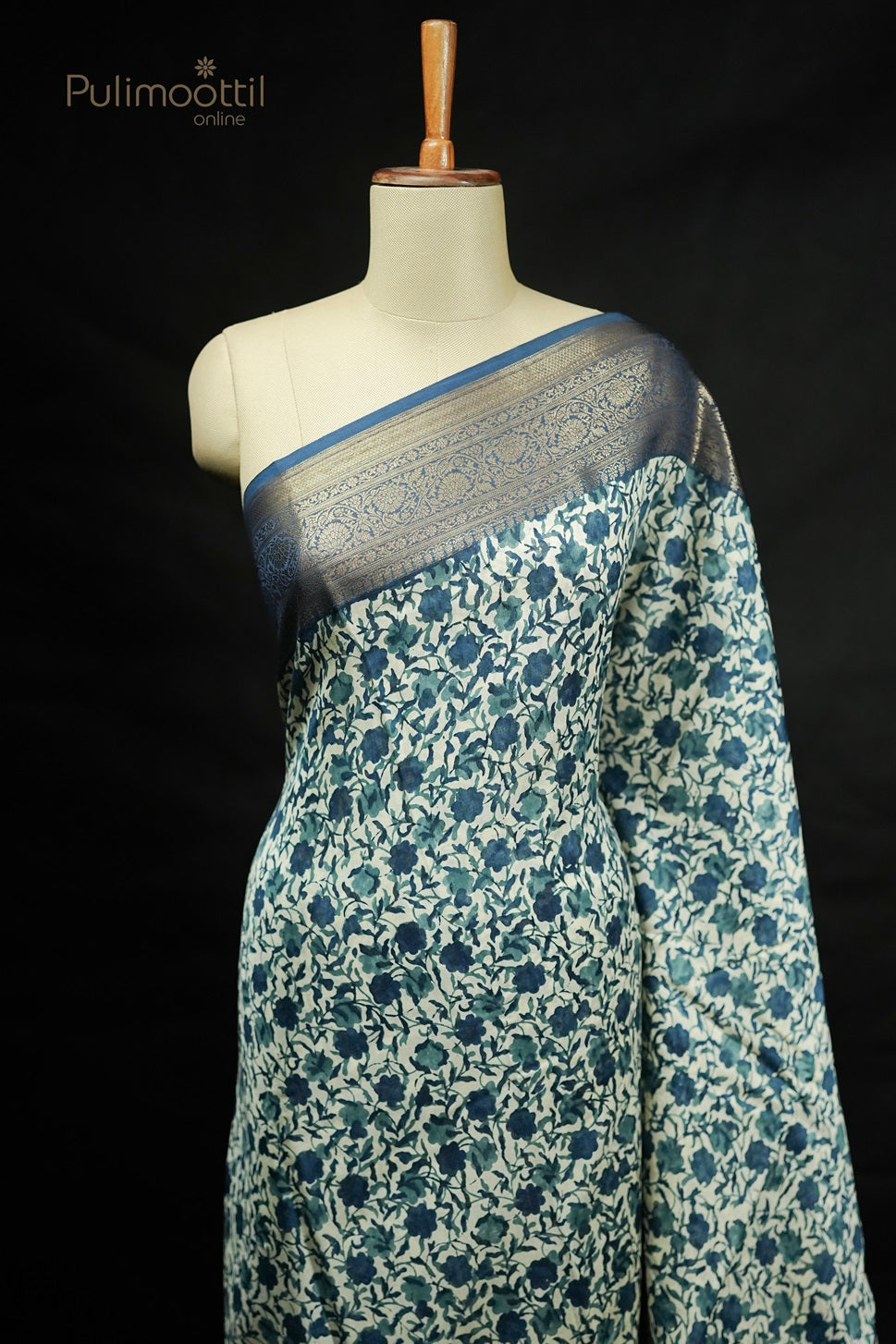 Cream Colour Chanderi Silk Saree