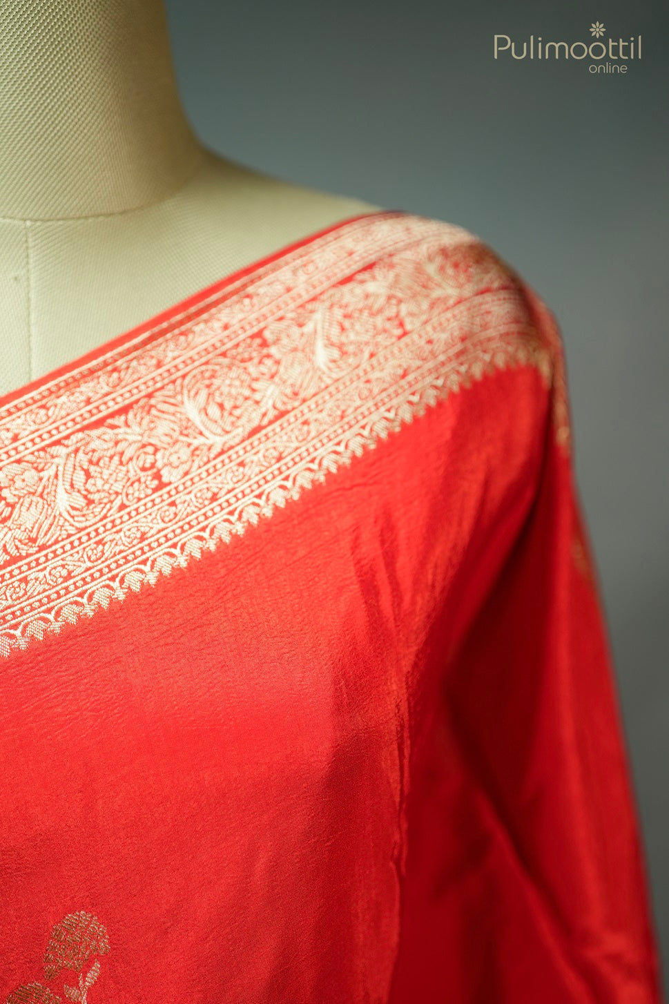 Orange Colour Banarasi Silk Saree