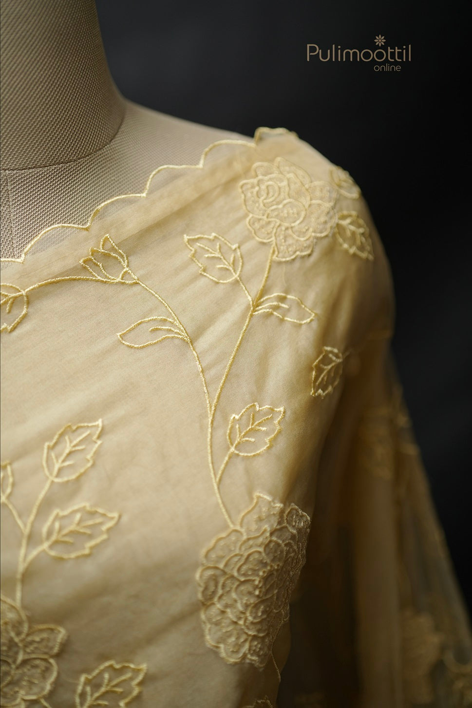 Pastel Yellow Colour Organza Fancy Saree