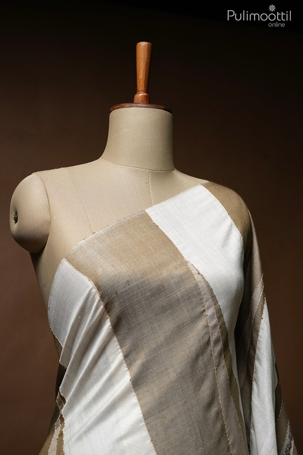 Multicolor jute silk saree