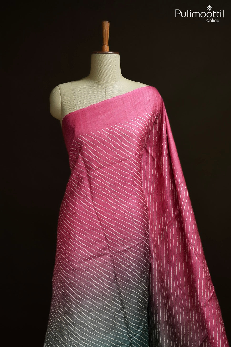 Multi color Tussar silk saree