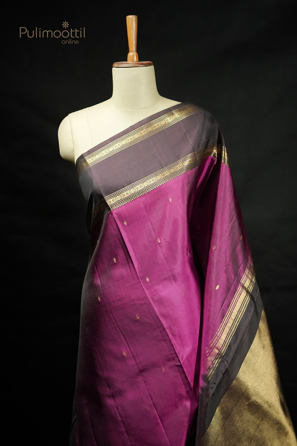 Dark Pink Colour Kanchipuram Soft Silk Saree