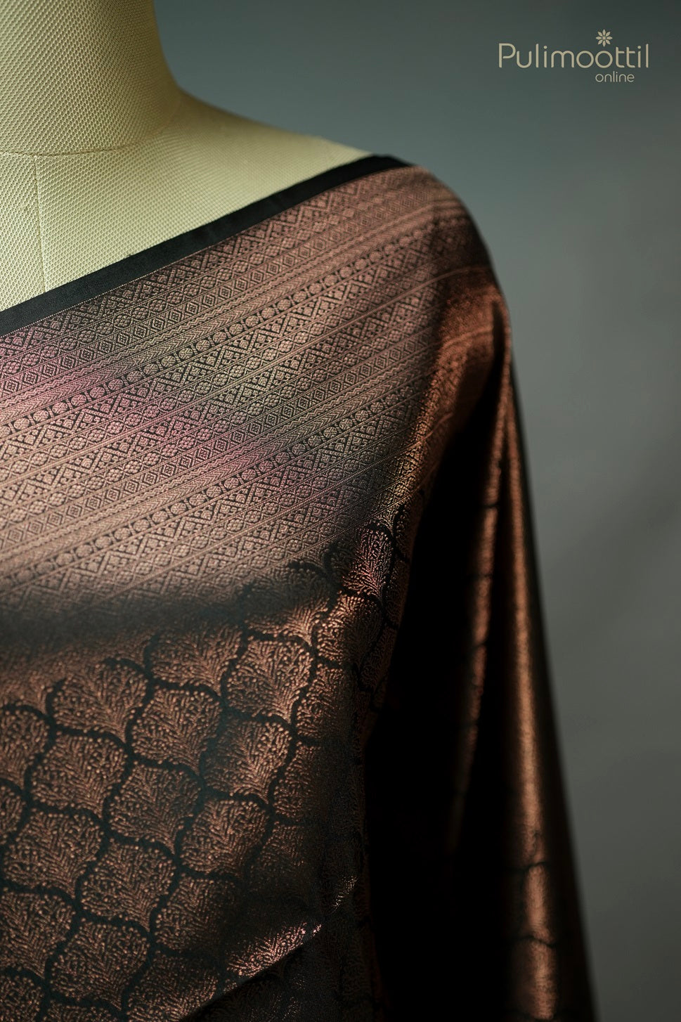 Black Colour Semi Silk Saree