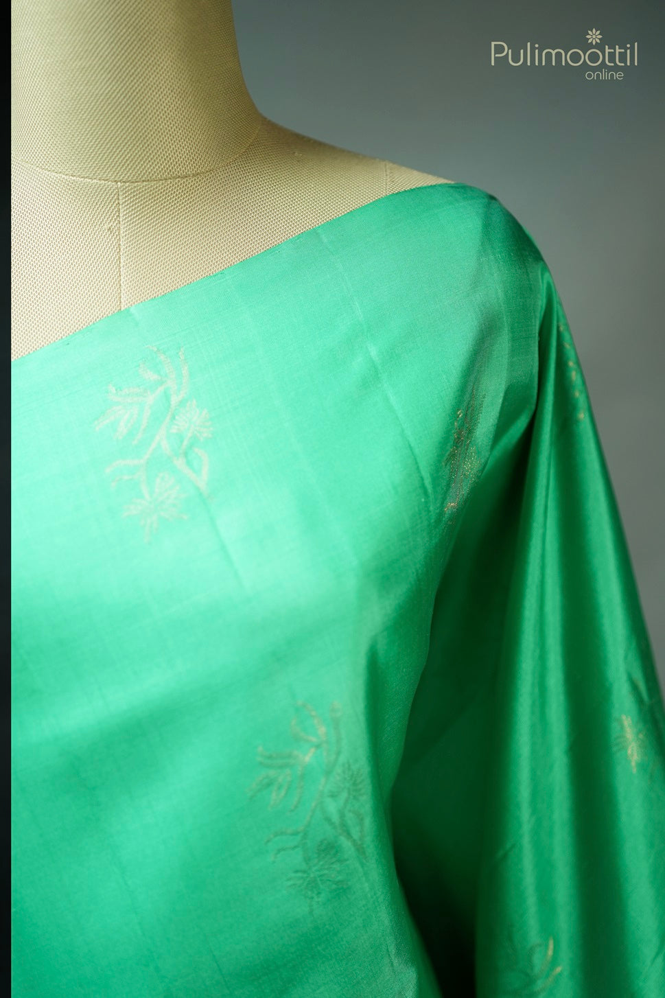 Mint Green Colour Kanchipuram Soft Silk Saree