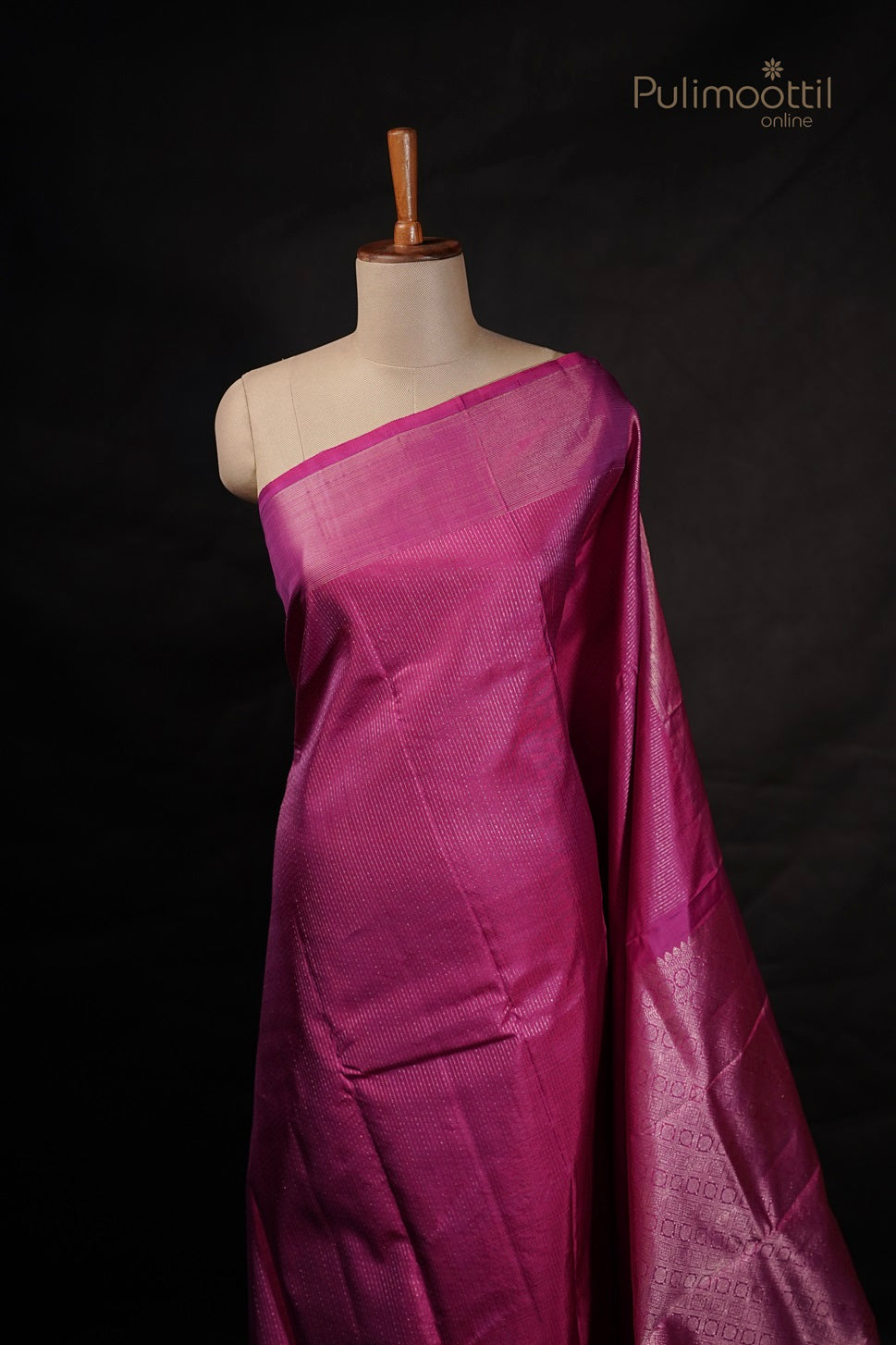 Pink Colour Kanchipuram Designer Saree