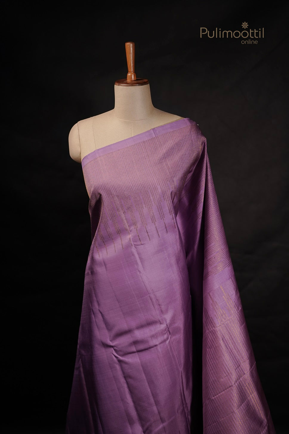 Lavender Colour Kanchipuram Designer Saree