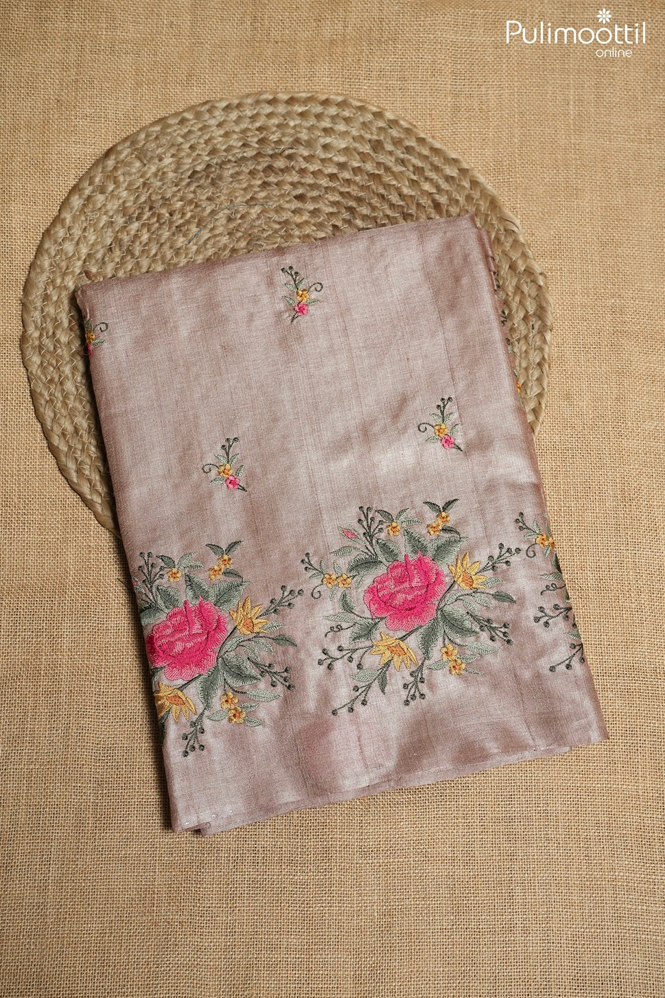 Chikoo color Tussar silk saree