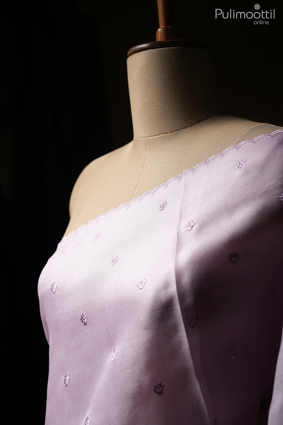 Lavender color organza saree