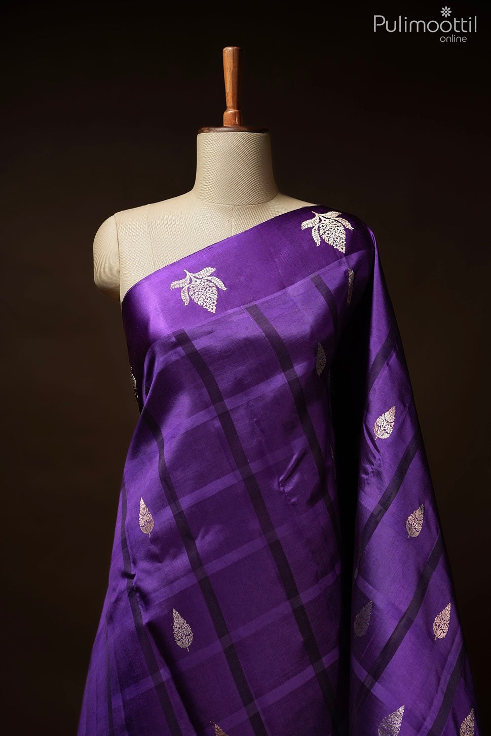 Violet color Mango silk saree